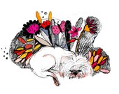 Childrens Wall Art Print -Toto is a little dog, Print 8x11 inches, A4 size
