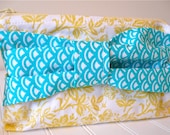 Get Ready for Spring Yellow and Teal Wristlet Bow Detail READY TO SHIP