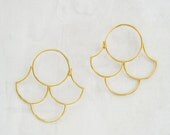 18k Gold Vermeil Scallop Hoops