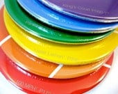 Bright Home Decor // Rainbow Coasters // Recycled Paint Samples Coaster