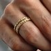Gold Coral Raw Ring Set
