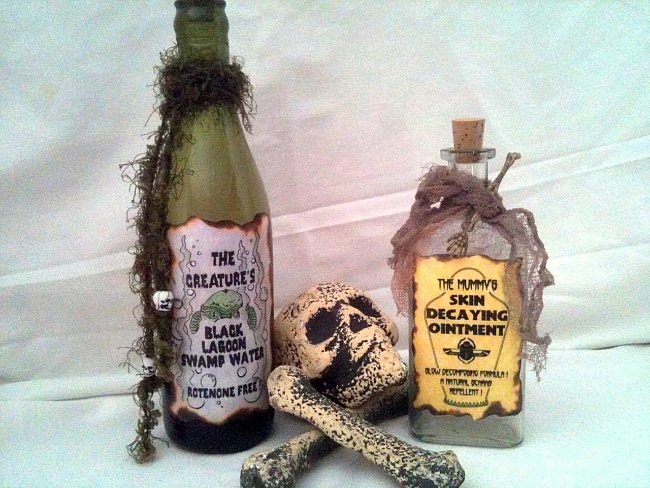 CREATURE Black Lagoon & The MUMMY potion poison MONSTER bottle props