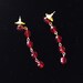 Red Crystal Vintage Bib Necklace and Earrings