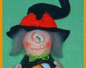 Hand Painted Halloween Witch Gourd Candy Corn Basket Stars fall trick treat hp prim chick ofg SWEETZ