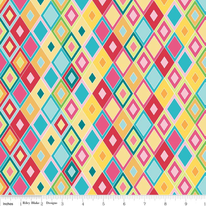 Madhuri Diamond Blue - Fat Quarter