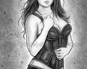 Femme de reves 5 ACEO - limited edition print 2/20 by Delphine Levesque Demers