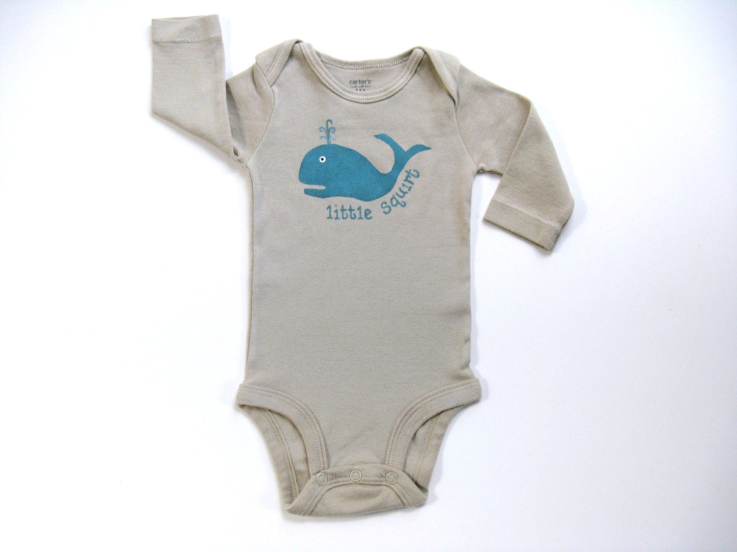 Boys Whale Bodysuit, Baby and Toddler, Hand Painted, One Piece or Romper, Long Sleeves - boygirlboygirldesign