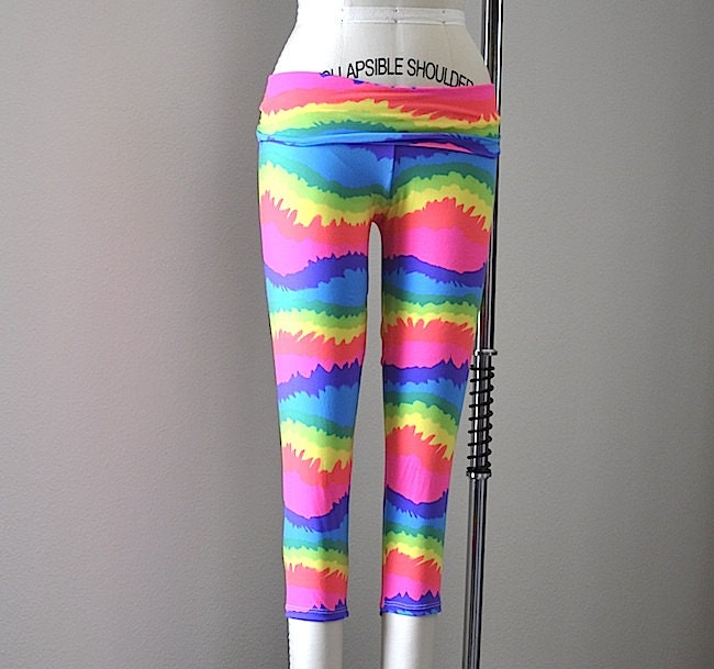 SXY FITNESS Tie Dye  Hot Yoga Fitness Capri Pants Leggings Tights Item 4465