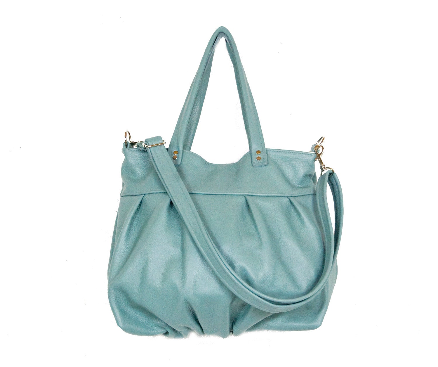Mini Ruche Bag in Vintage Mint Leather - LAST ONE - Ready to Ship