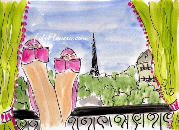 Pink Sparkly Shoes in Paris