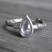 Rose Cut Rustic Diamond Engagement Ring in White Gold