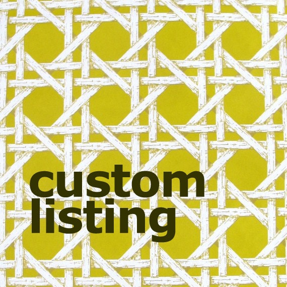 CUSTOM LISTING for VINTAGEVILLAINTERIORS - vintage wallpaper - wood lattice