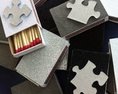 10 Puzzle Piece Matchboxes - Wedding Favors - Party Favors