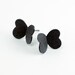 Oxidized-Texturized Sterling Silver Earrings. Roll Printed Texture. Black. Post. VARIACIONES 10 Earrings. Handmade by Maria Goti Joyas