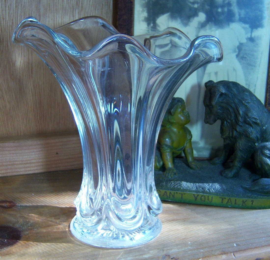 Antique Heisey Swung Vase Circa 1908 Signed by UknowUneedAnother