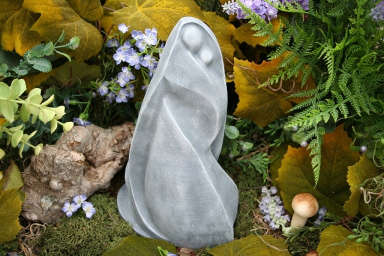 Mother Child Sculpture - Virgin Mary Statue - Goddess Art
