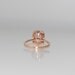 3.1ct Cushion Peach sapphire Champagne sapphire 14k rose gold diamond ring engagement ring