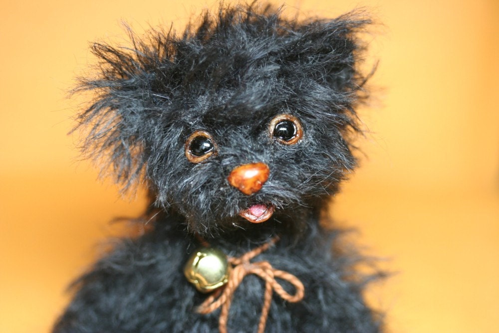 OOAK Mohair Teddy Bear Artist Kimbearlys Originals One Of a Kind Sculpted Open Mouth Bear