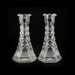 Wexford Glass 2 Bud Vases Candle Holders Anchor Hocking Vtg