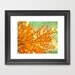 Fall photography autumn color woodland photograph rustic art persimmon orange leaves mint sky naturalist photo tango tangerine
