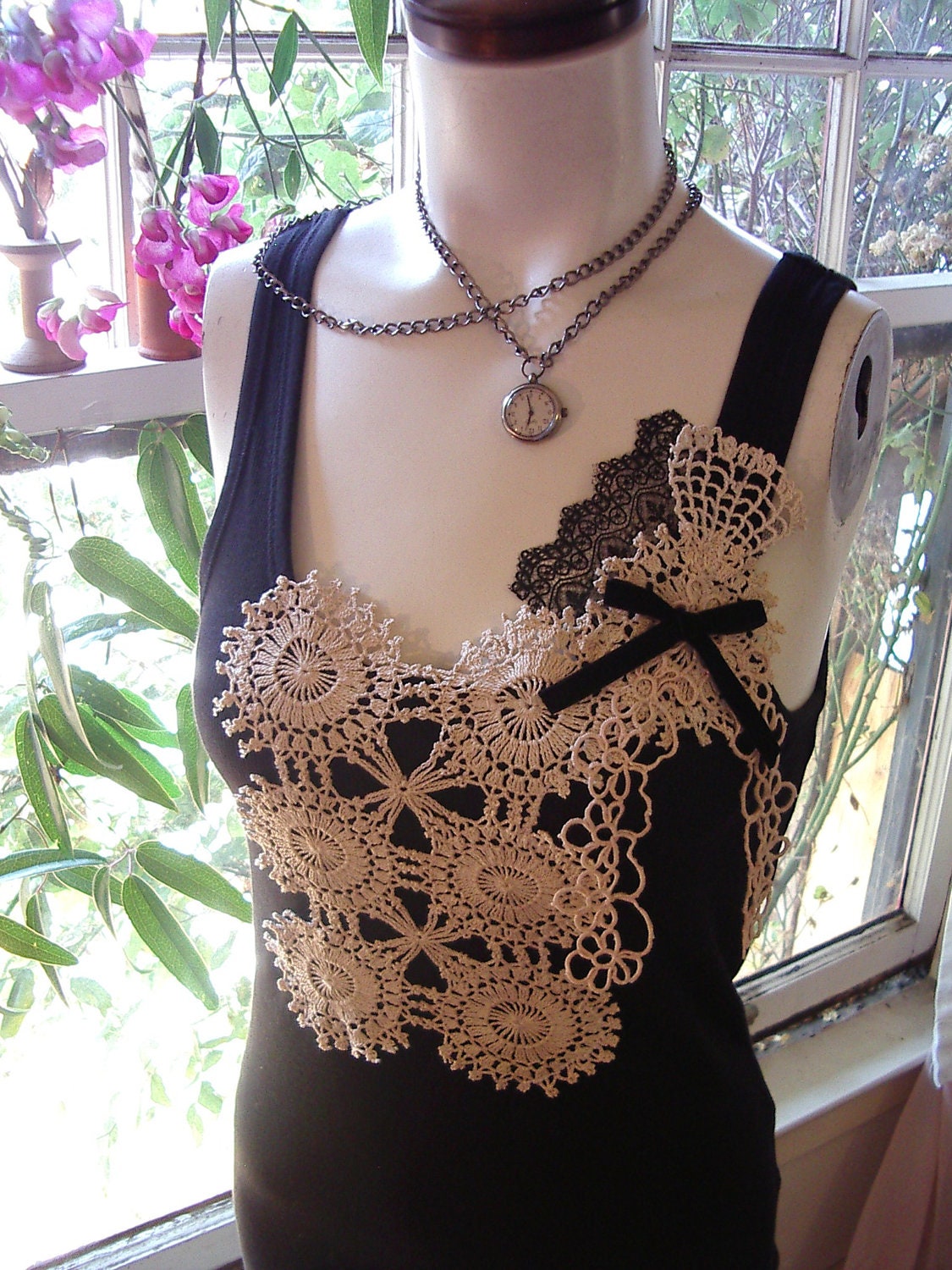 steampunk fashion clothing heirloom lace vintage upcycled clothing shirt blouse fall spring fashion burlesque
