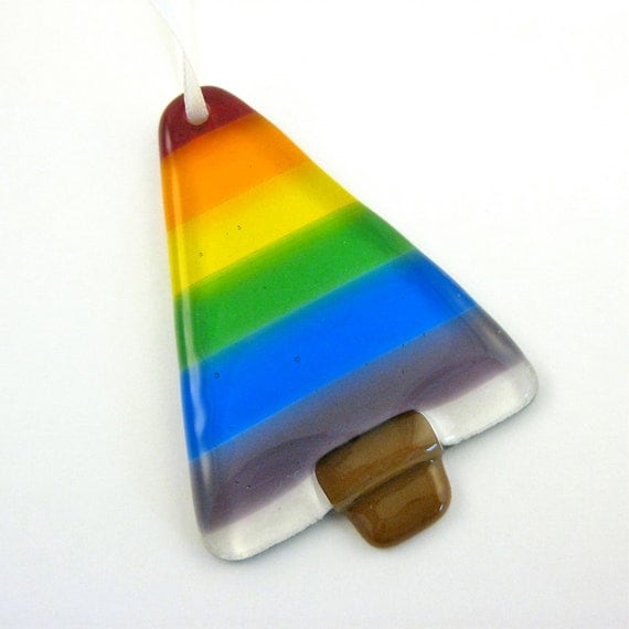 glass rainbow christmas tree ornament by dpholkdesigns on etsy glass rainbow christmas tree ornament by dpholkdesigns on etsy