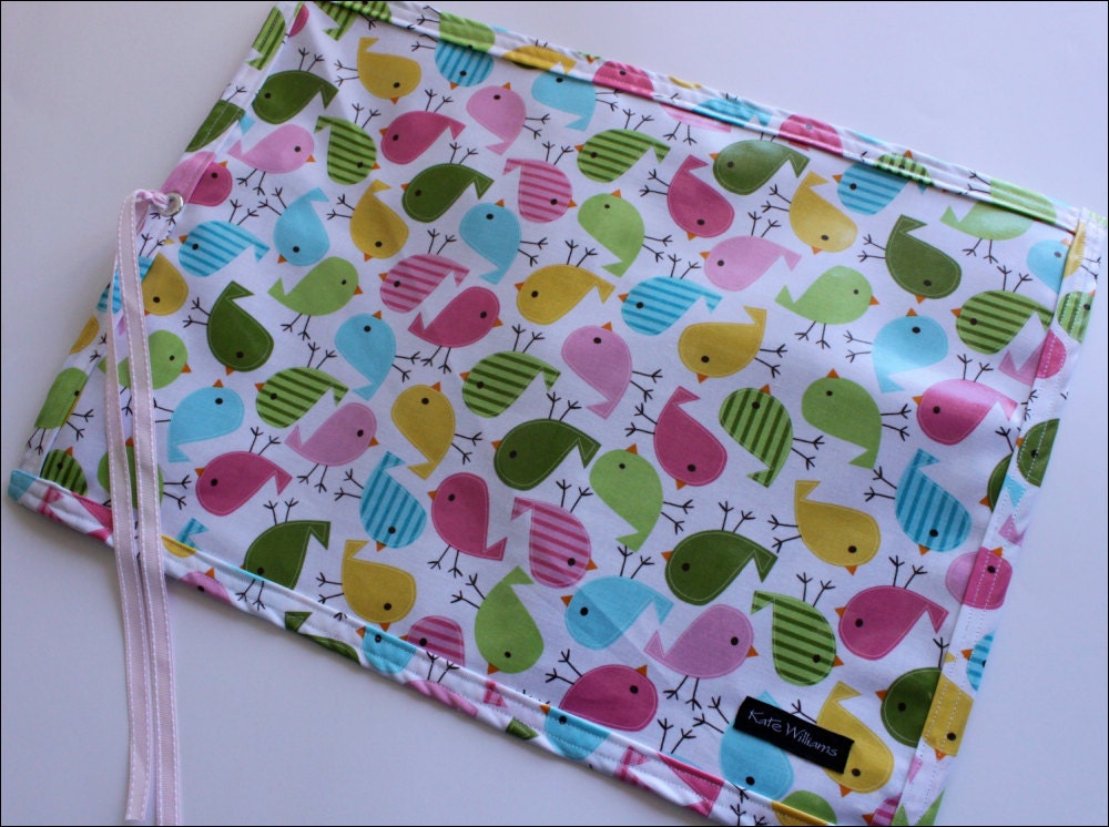 Laminated Cotton Chalk Mat/Place Mat-Pastel Peeps-Chalk Included-17.5 x 12.75