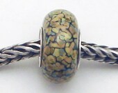OOAKK Raku Mosaic Bead  - Troll / Bracelet Bead (May-154)