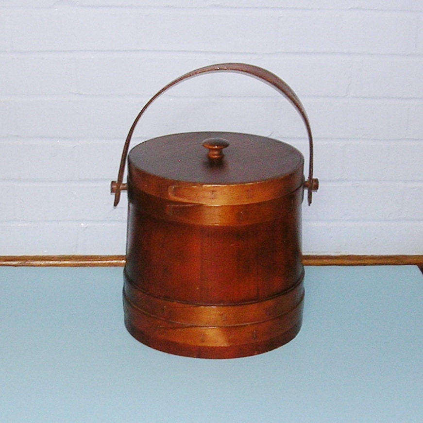 Antique Vintage Firkin Sugar Bucket Wood Firkin by timepassages