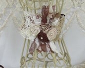 Wedding Wrist Corsage Cuff  Made to order