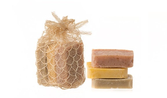 JenSan 3-piece Organic Guest Soap Favors, Handmade, Vegan Friendly