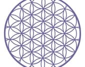 Flower of life sacred geometry lavender vinyl decal