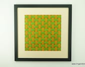 Yellow Green and Brown Weave Large Origami Tessellation