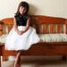 Amy... White Flower Girl Dress, Black and White Flower Girl Dress, Tulle Flower Girl Dress, 12m-5