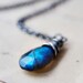 Labradorite Necklace Gemstone Jewelry Blue PoleStar