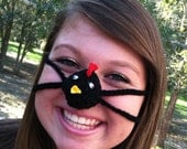 Black Chicken Nose Warmer, Nose Cozy, Crocheted, Tween, Teen, Adult, Unisex, Nose Mitten,