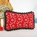 Picca-Little Miniature Doll Pillow - Cozy Crochet in Vintage Red