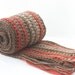 Men's Scarf, Wool, Alpaca Brown Striped Scarf, Crocheted Scarf, Unisex, Brown, Rust Stripes