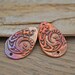 Handmade Copper Gekko Drops Component pair