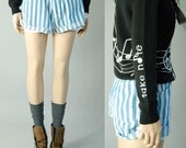 vintage distressed cutoff STRIPED DENIM SHORTS womens m/l