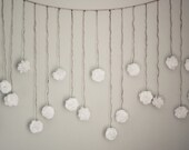 White Tissue Paper Flower Wedding Garland, Photography Prop, Party Decoration, Ready to Ship - giddy4paisley