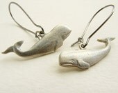Whale couple earrings silver whale lover couple earrings metal gray whale dangle earrings Valentine jewelry