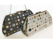 Sophisticated Dots Modern Clutch Purse with 24" Chain - FOUR Color Options - Made to order by UPSTYLE