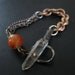 Skeleton Key Carnelian and Quartz Assemblage Bracelet