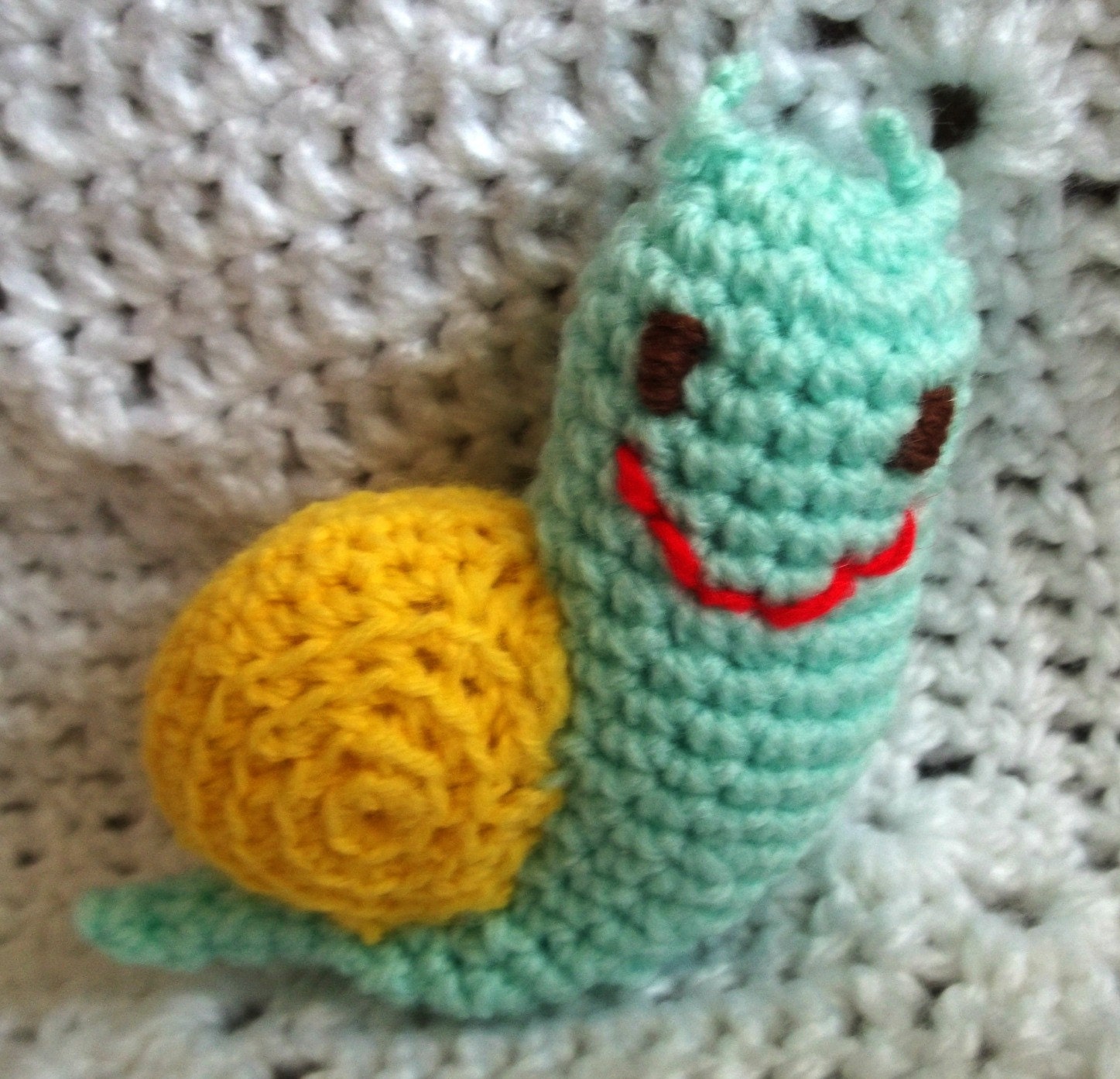 Crochet Snail - Handmade Baby Gift - Stuffed Animal