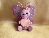 butterfly cake topper birthday Christmas ornament   polymer clay personalized  gift insect purple lavendar gift