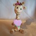 giraffe cake topper polymer clay personalized children birthday Christmas ornament