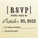 RSVP rubber stamp for custom DIY wedding invitations -style 6039RSVP - custom wedding stationary