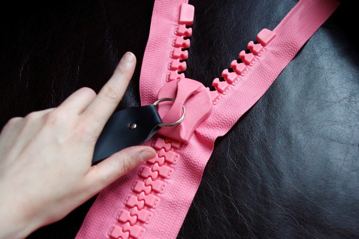GIANT ZIPPER in PINK - fully-separating style - huge cosplay zips by orgXIIIorg