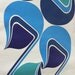 vintage 1970s sticky back plastic Fablon / retro vinyl film self adhesive / abstract mid century modern